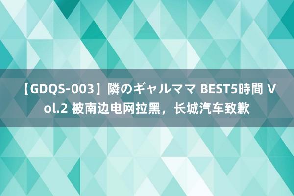 【GDQS-003】隣のギャルママ BEST5時間 Vol.2 被南边电网拉黑，长城汽车致歉