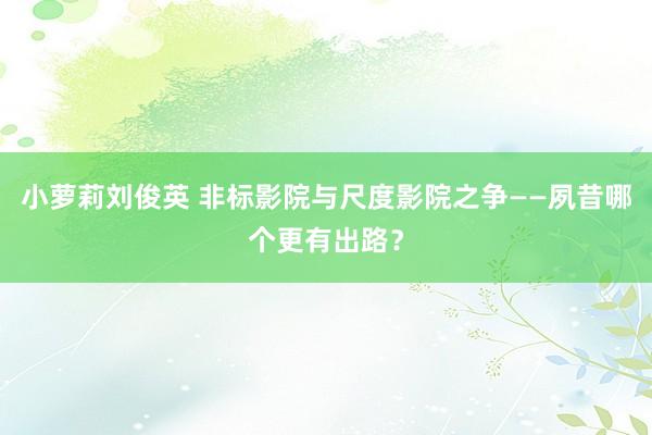 小萝莉刘俊英 非标影院与尺度影院之争——夙昔哪个更有出路？